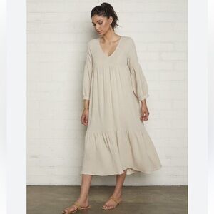 Rachel Pally Cecilia Gauze 100% Cotton Maxi Dress size S Cottagecore